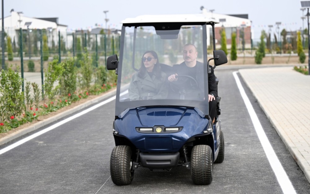 Prezident və xanımı Sarıcalı kəndinin açılışında iştirak ediblər -YENİLƏNİB (FOTOLAR+VİDEO)